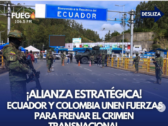 Colombia y Ecuador buscan cooperación en seguridad fronteriza y lucha contra el crimen transnacional Puente San Miguel, Banderas de Colombia y Ecuador, Personal Militar y policial